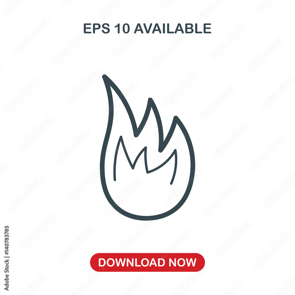 Flame icon vector