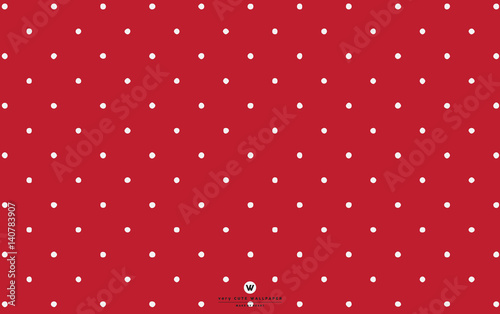 white polka dot red wallpaper