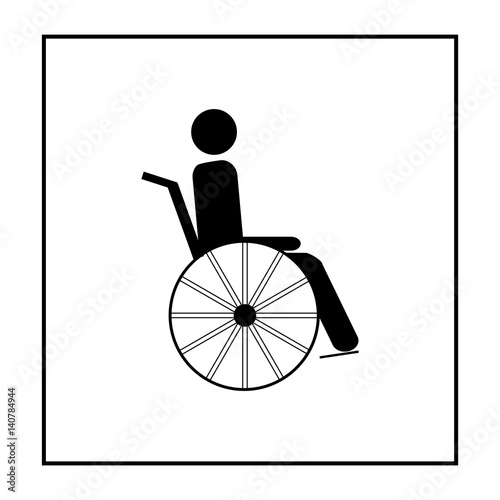 Disabled person sign