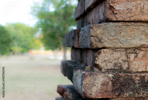 Old brick wall, Abstract vintage stone block.