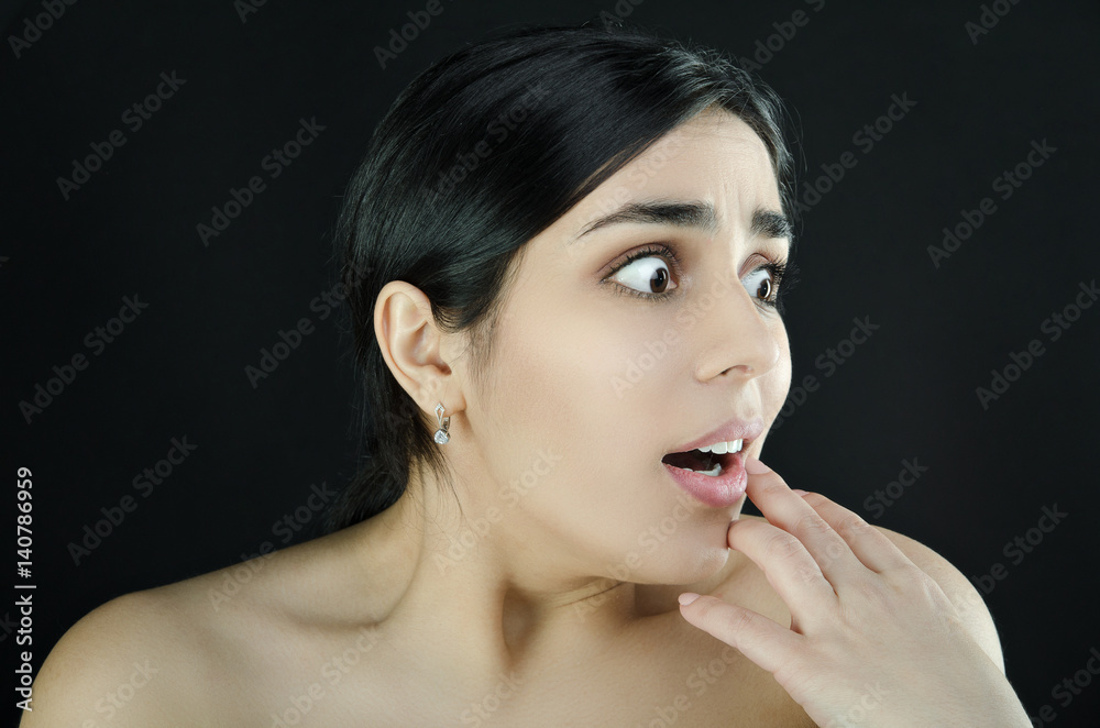 beauty girl of a shocked