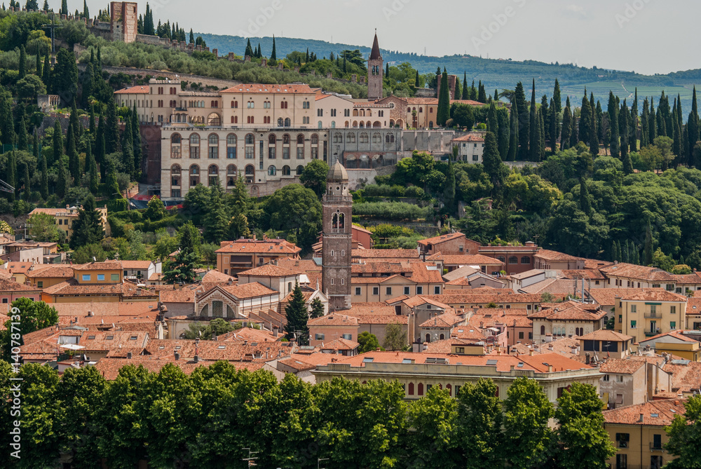 Panoramic view on Verona. Italy