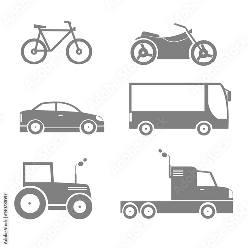 Transport icon set