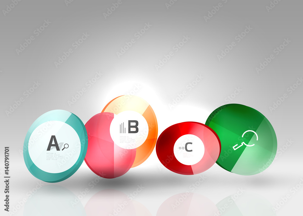 Circle modern business infographics design template Circle modern business infographics design template