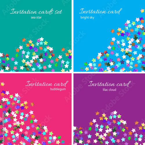 Bright invitation card set