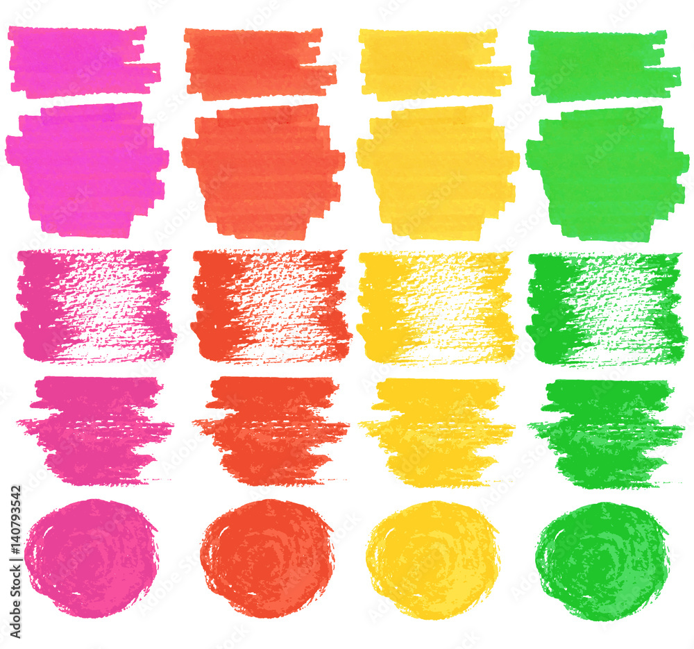 Felt pen spots and marks