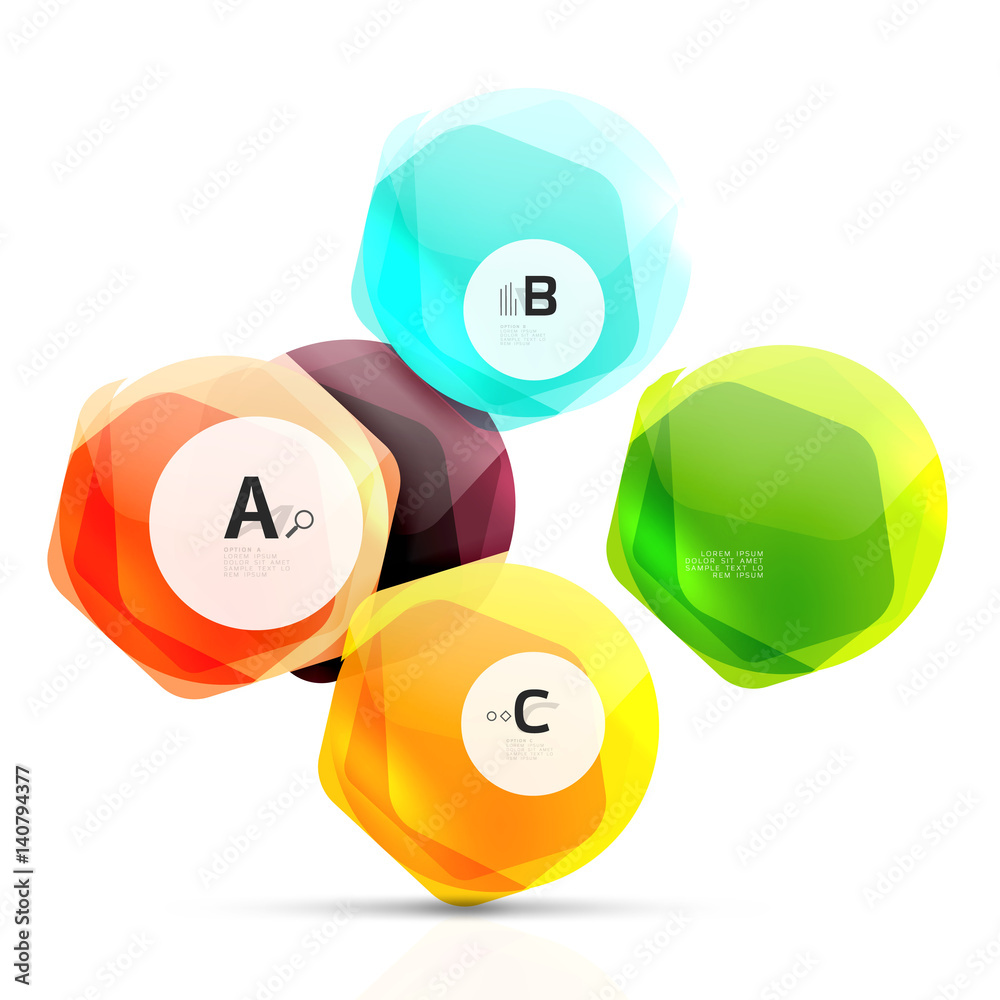 Abstract geometrical hexagon banner Abstract geometrical hexagon banner