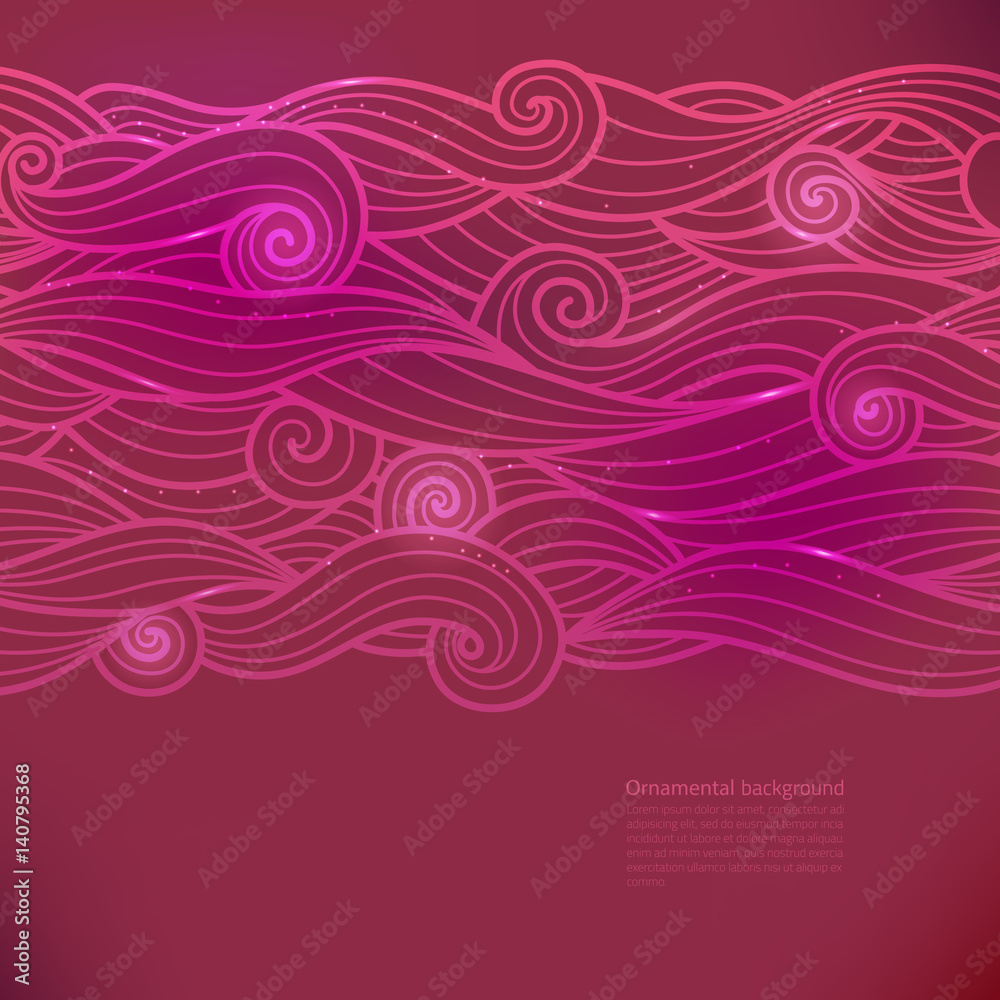 Vector glow background with wavy pattern Vector glow background with wavy pattern
