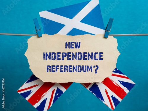 Schilderij op canvas cotland, the Saltire - Scottish Indeflag of Spendence and  flag of the United Ki