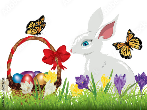 Crocus and Easter Rabbit