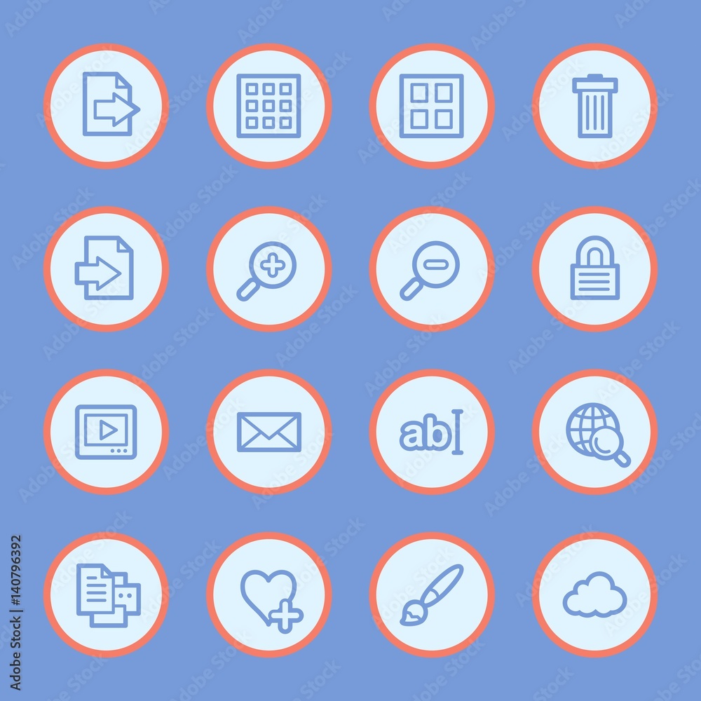Image viewer web icons set Image viewer web icons set