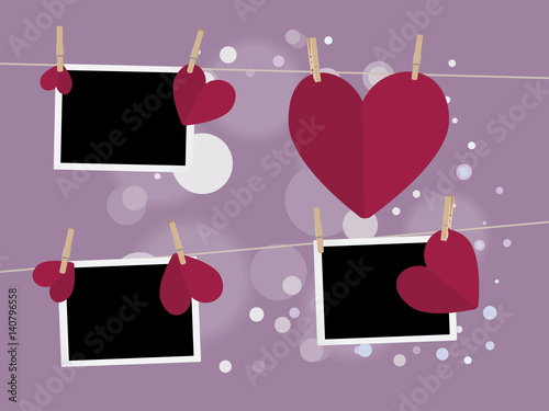 Heart with Film Frame on Rope