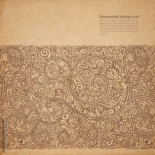 Vector ornate background with copy space