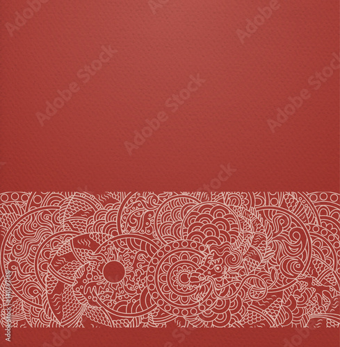 Red dragon japanese ornament