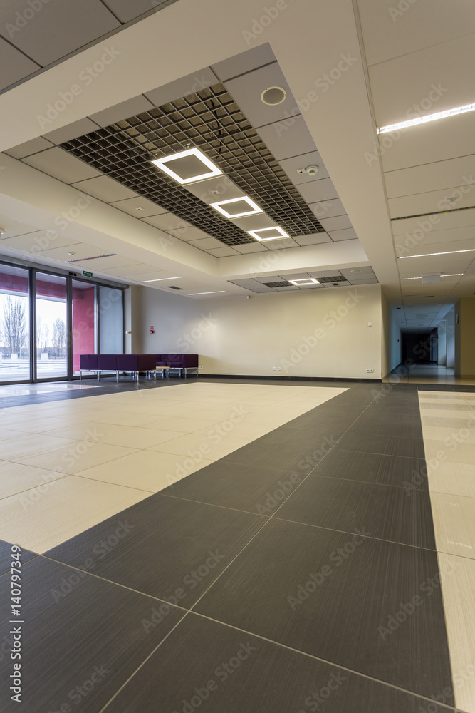 Spacious hall at modern university Spacious hall at modern university