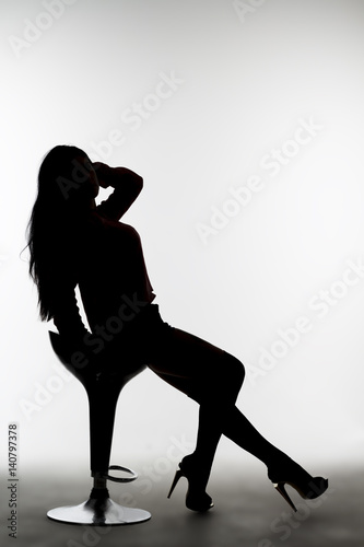 Silhouette of a beautiful girl