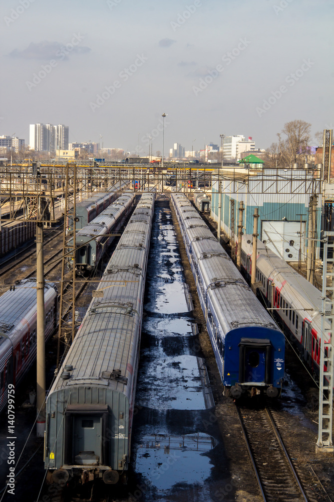 Fototapeta premium Railway. The arteries of the big city