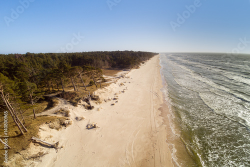 Windy day by Baltic sea.