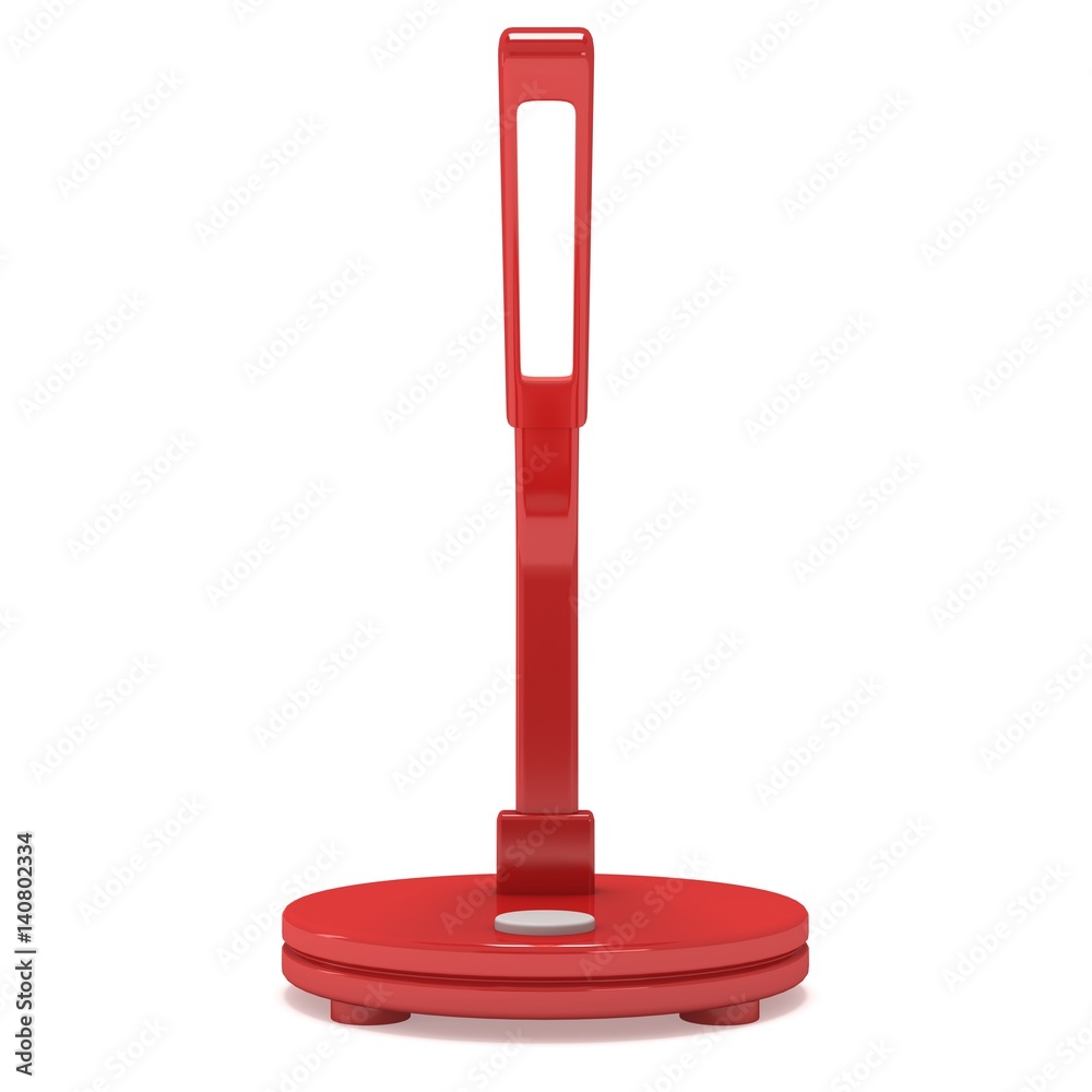 Led Sensor Desk Red Lamp. 3D render isolated on white background. Template for Object Presentation. Led Sensor Desk Red Lamp. 3D render isolated on white background. Template for Object Presentation.
