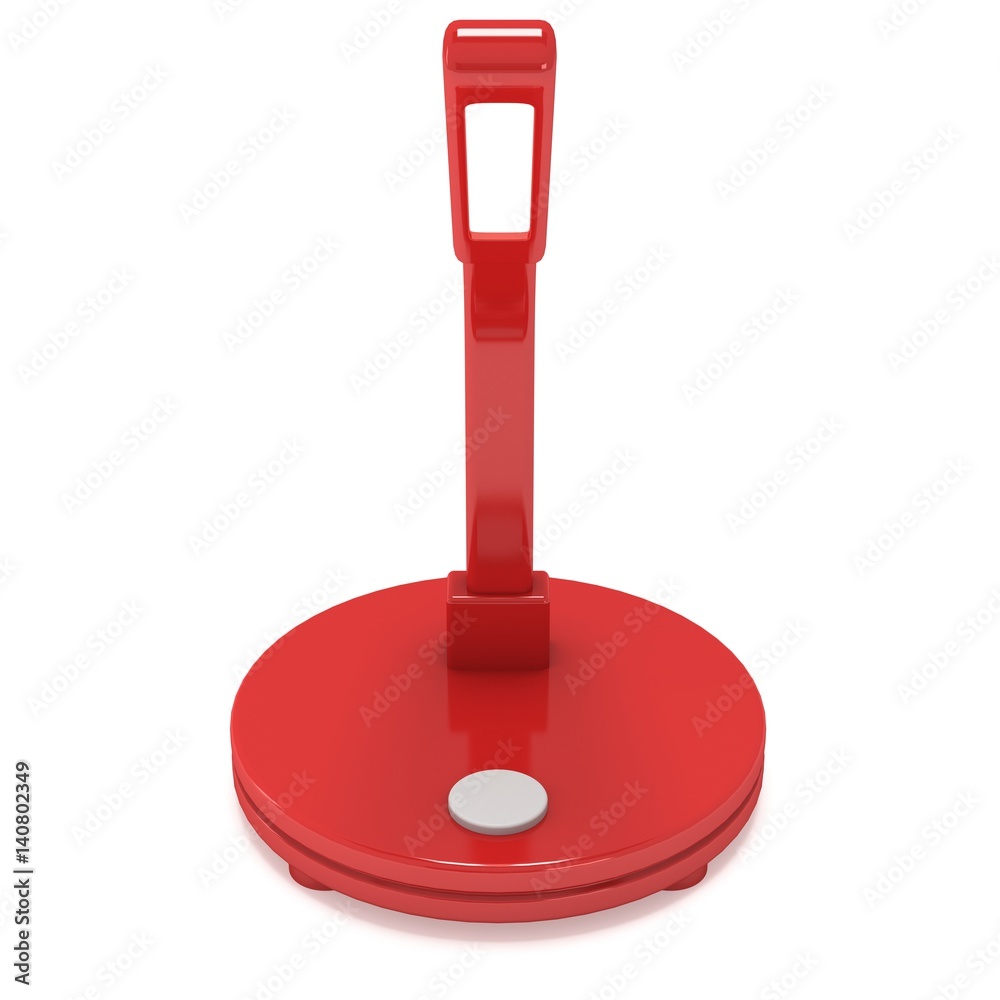 Led Sensor Desk Red Lamp. 3D render isolated on white background. Template for Object Presentation. Led Sensor Desk Red Lamp. 3D render isolated on white background. Template for Object Presentation.