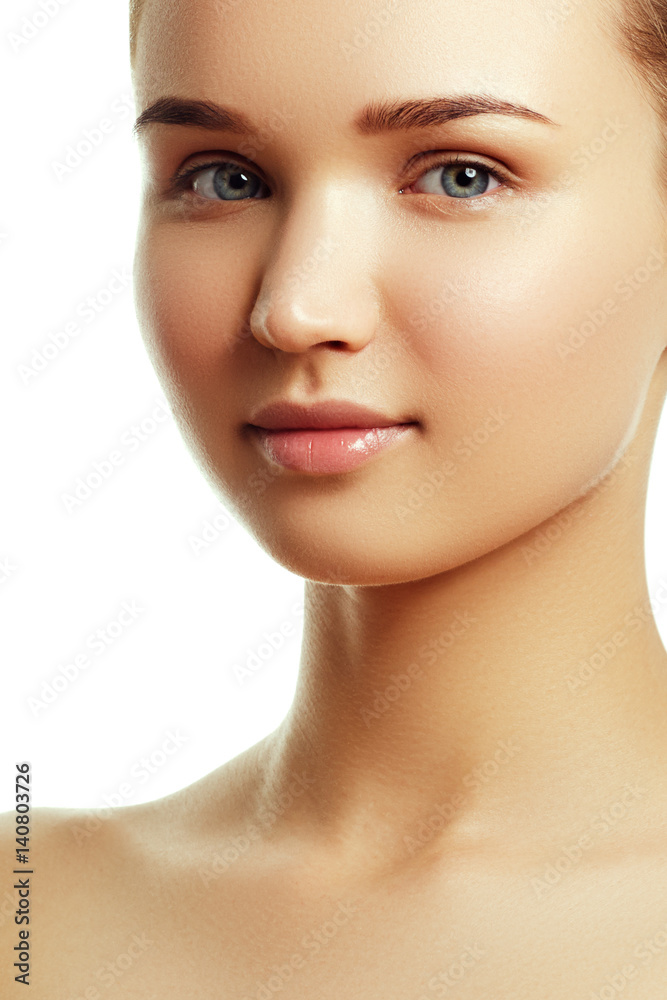 Natural beauty. Beautiful face of young caucasian woman Natural beauty. Beautiful face of young caucasian woman