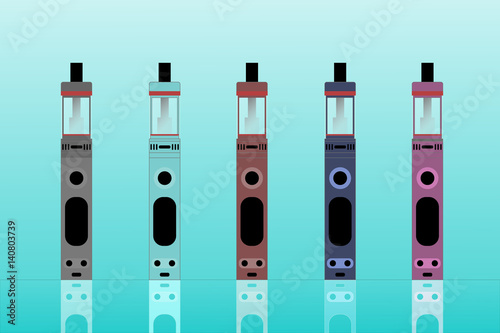 colored e cigarette vector
