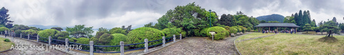 HAKONE, JAPAN - MAY 25, 2016: Tourists in a city park. Hakone is a major attraction in Japan