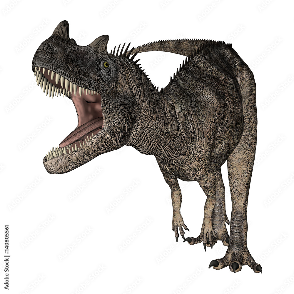 3D Rendering Dinosaur Ceratosaurus on White 3D Rendering Dinosaur Ceratosaurus on White