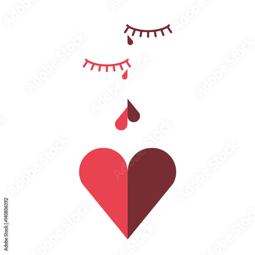 Couple crying - unloving - vector illustration
