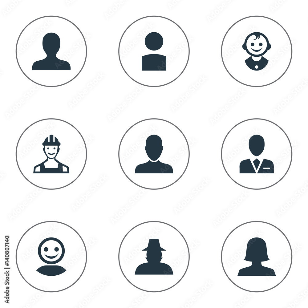 Male avatar icon simple Royalty Free Vector Image