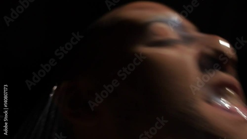 Man trapped in plastic struggling