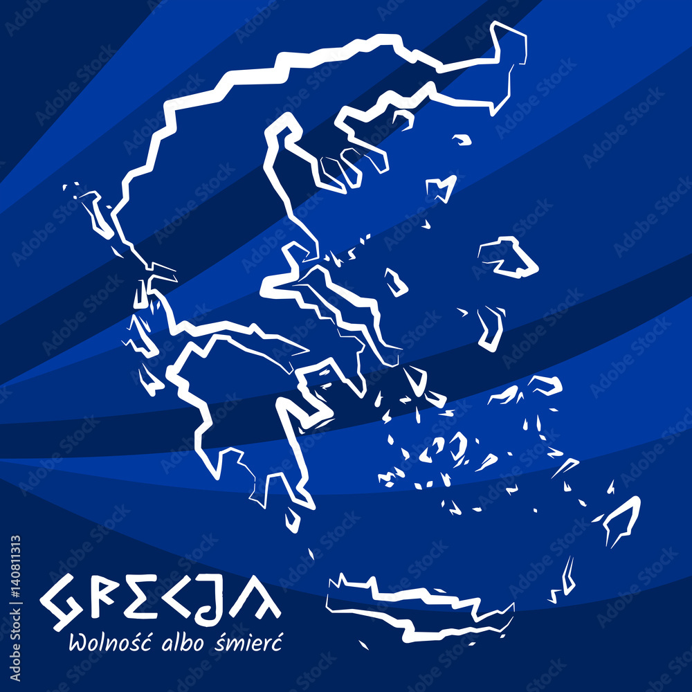 Mapa Grecji / wyspy greckie Stock Vector | Adobe Stock