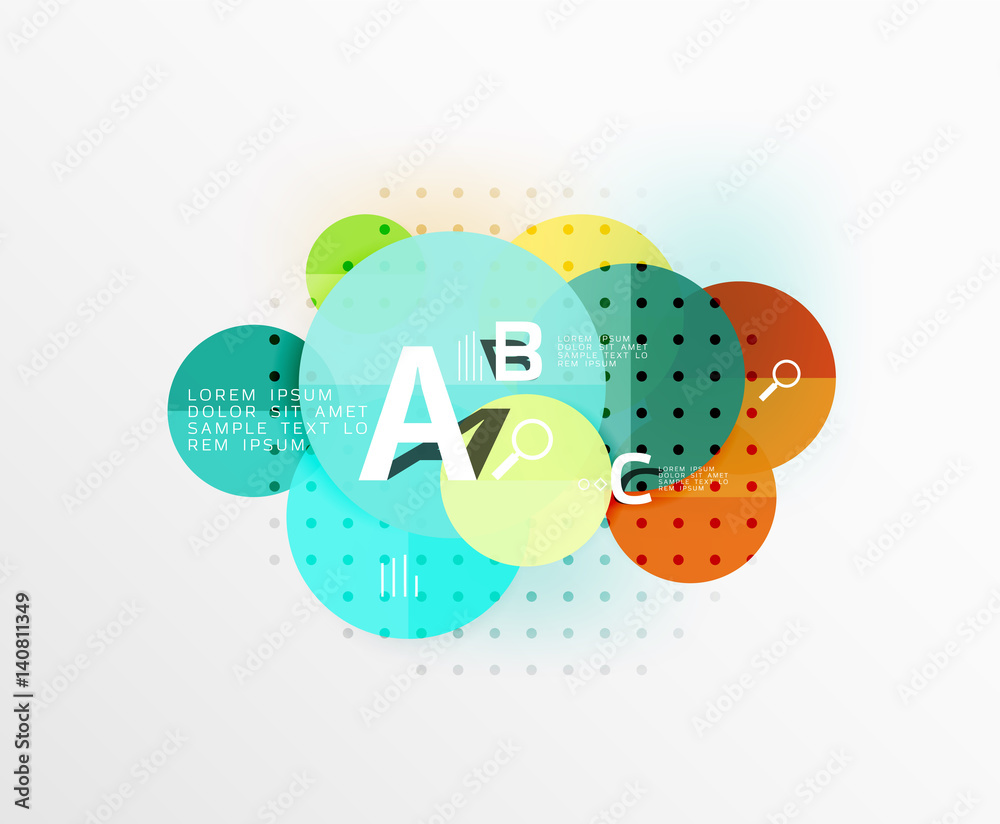 Fototapeta premium Vector circle banner