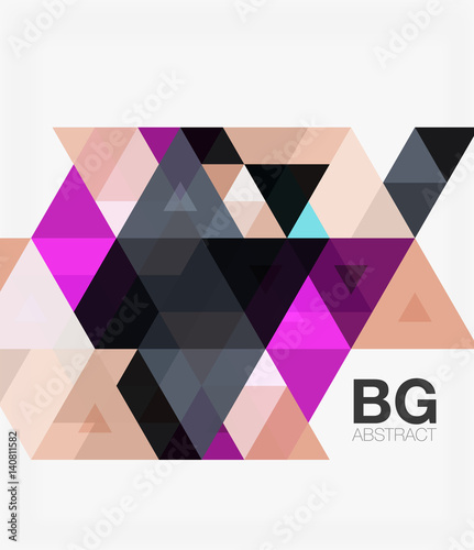 Vector abstract colorful triangle repetition