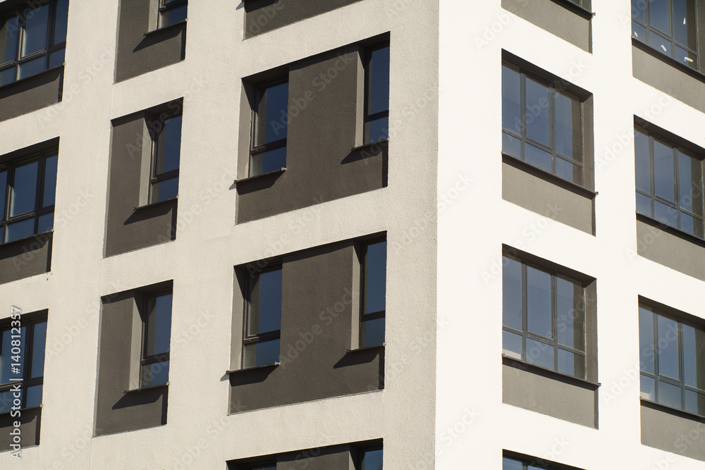 Apartment Complex with Windows