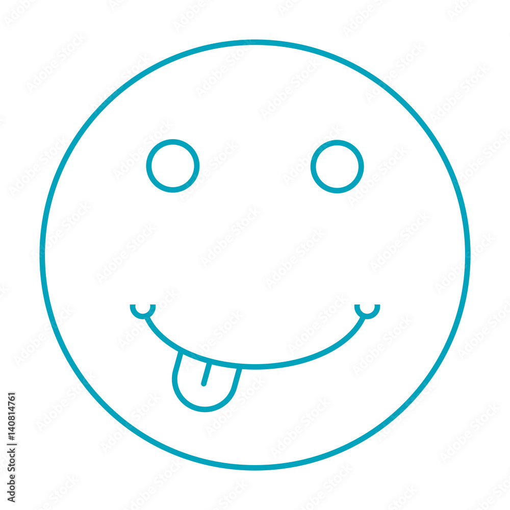 smile tongue vector icon