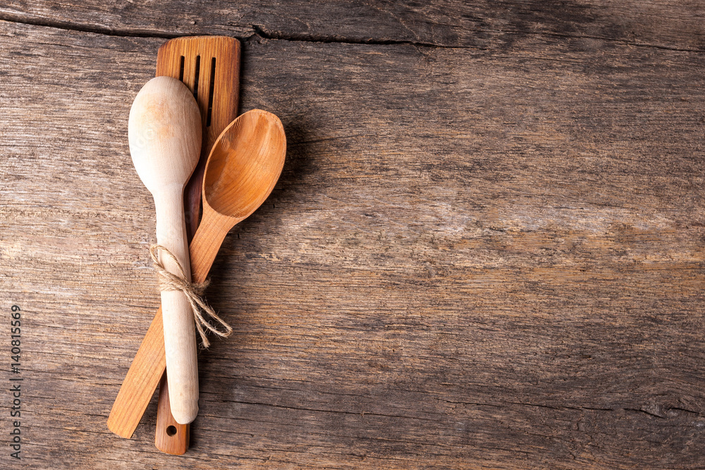 Rustic wooden spoons