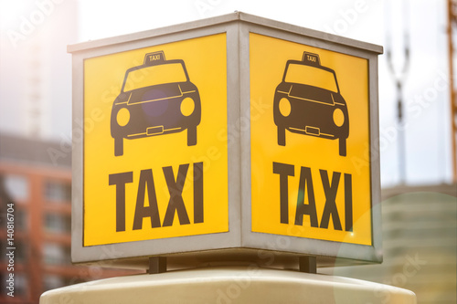 german vintage taxi sign