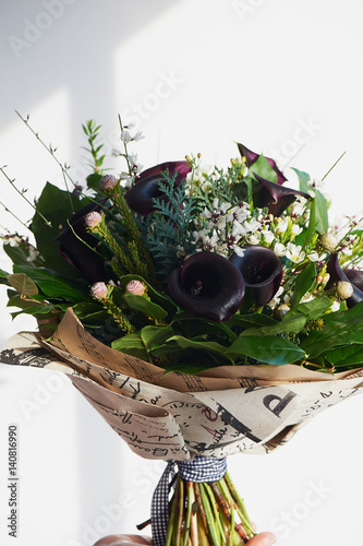 Wallpaper Mural A bouquet of dark noble cal with frosted flower. Torontodigital.ca