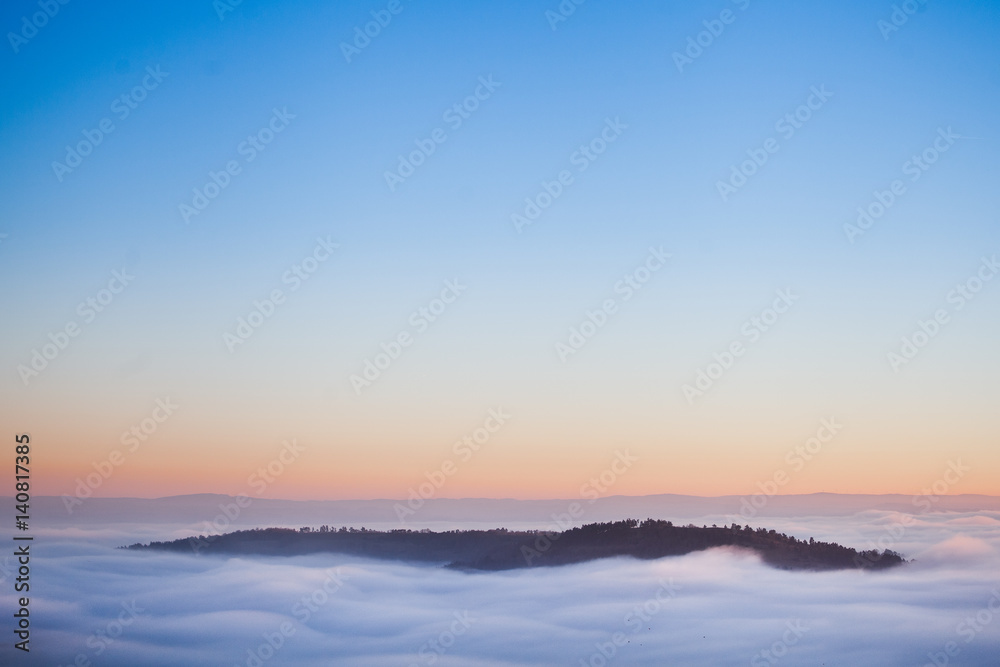 View above clouds at Cantal