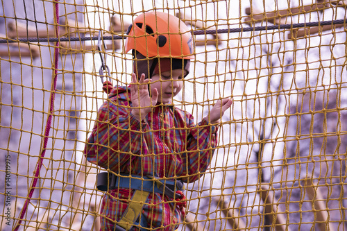 The boy on the rope road