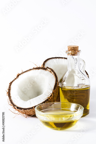 Coconut oil isolated on white background
