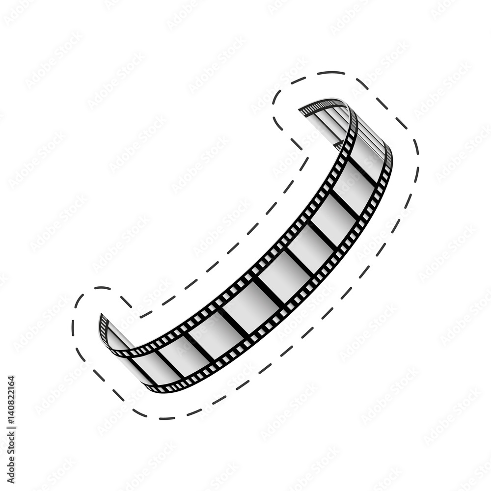 Fototapeta premium film strip roll movie image vector illustration eps 10