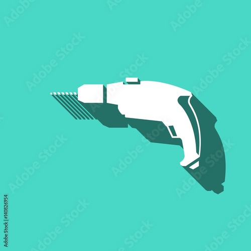 drill icon stock vector illustration flat design