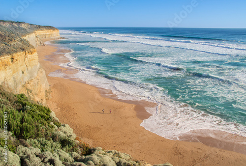 Twelve Apostles beach and rocks in Australia, Victoria, beautiful landscape of Great ocean road coastline 
