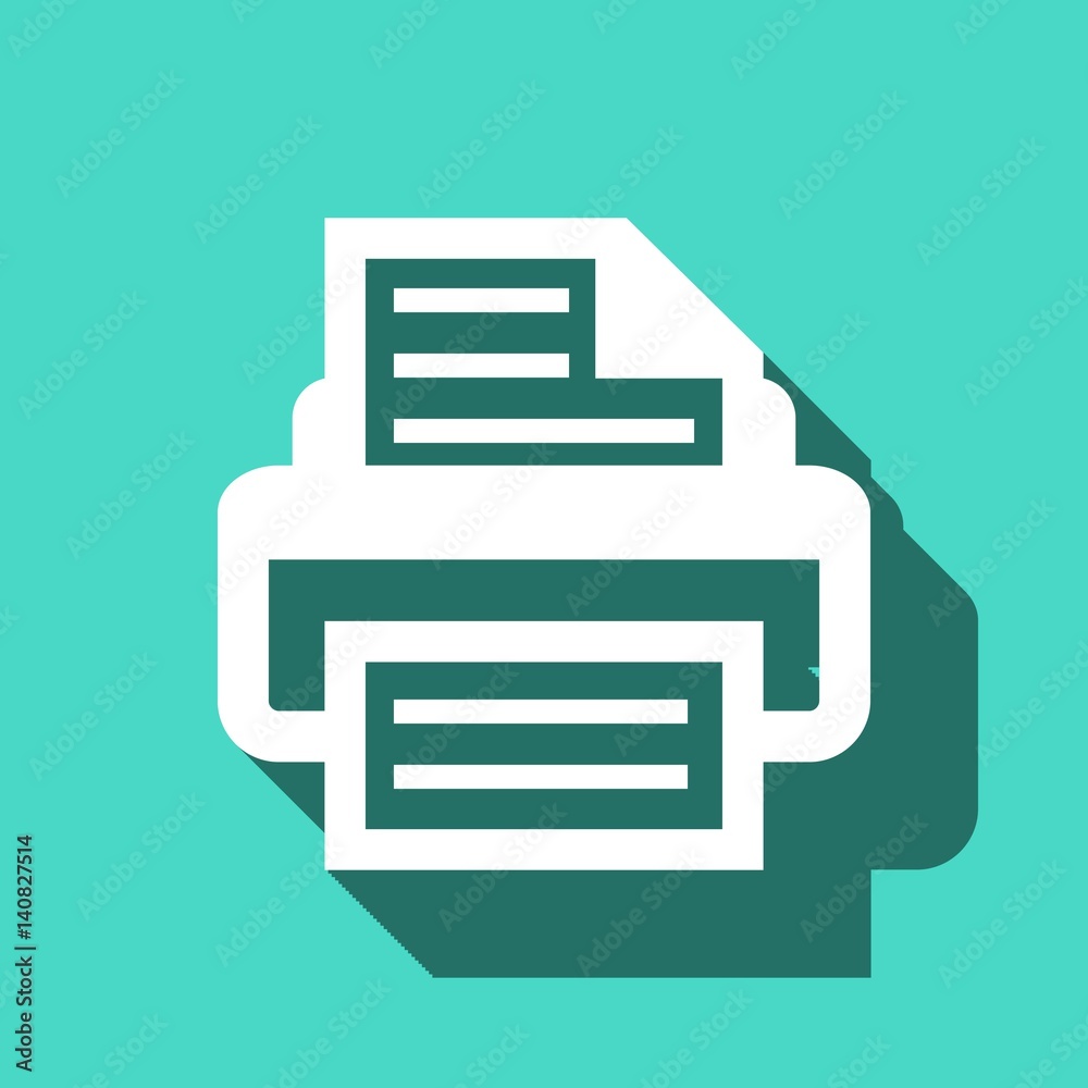 print icon stock vector illustration flat design print icon stock vector illustration flat design