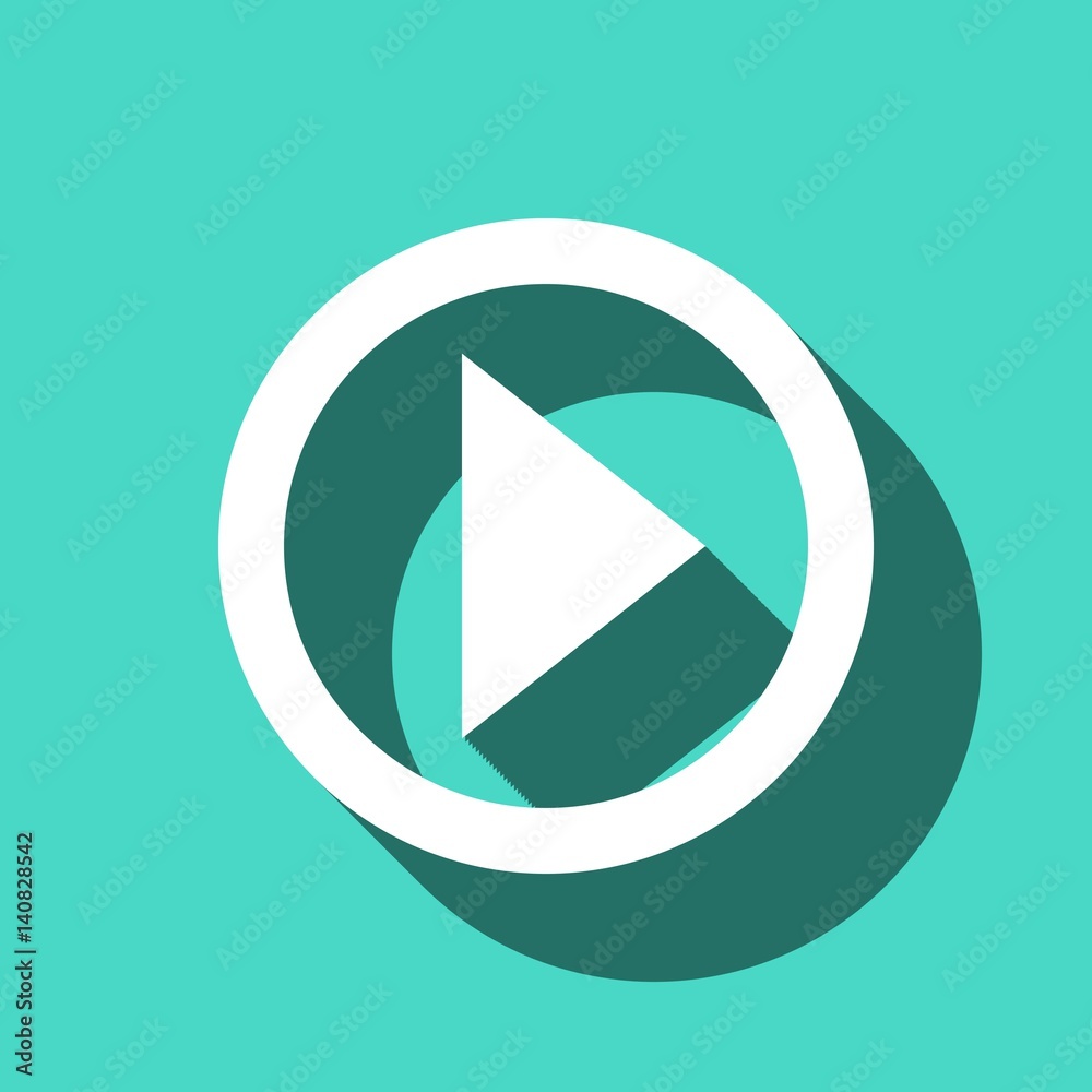 play icon stock vector illustration flat design play icon stock vector illustration flat design