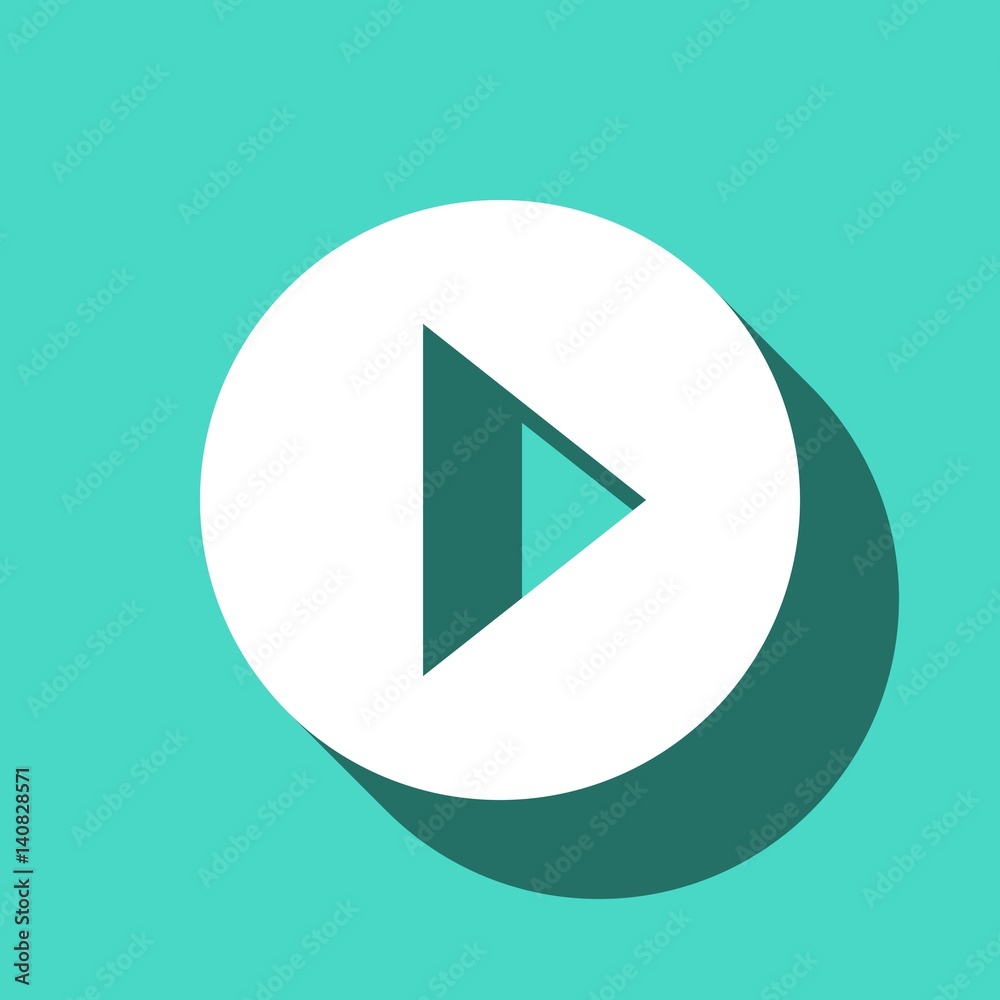 play icon stock vector illustration flat design play icon stock vector illustration flat design