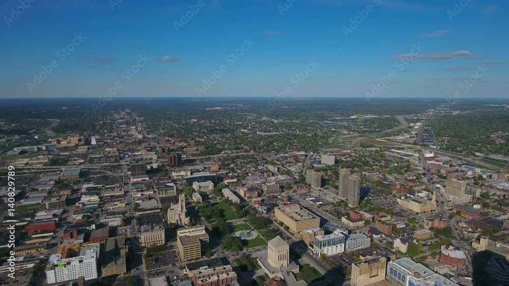 Aerial Indiana Indianapolis September 2016 4K