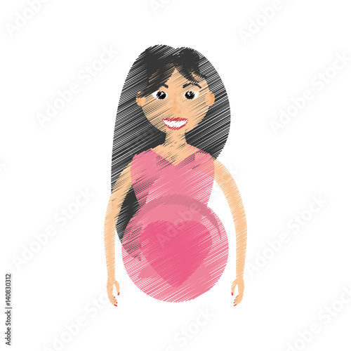 woman pregnant waiting expectant vector illustration eps 10